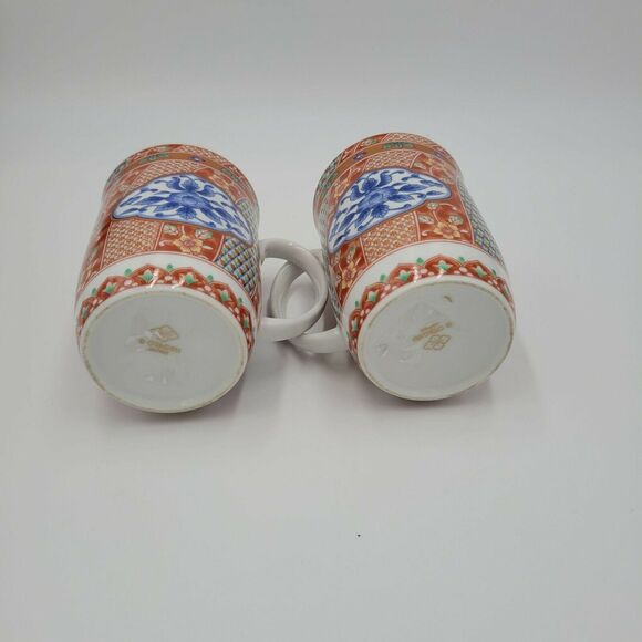 Otagiri Cup Small Multi Japan Fall Floral Ceramic & Porcelain Coffee Mug 2 Pcs - Picture 10 of 10
